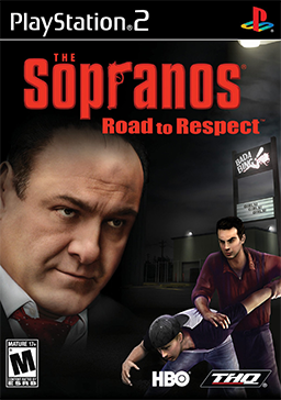 The box art for The Sopranos - Road to Respect for the PlayStation 2
