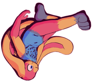 My bunny fursona floating